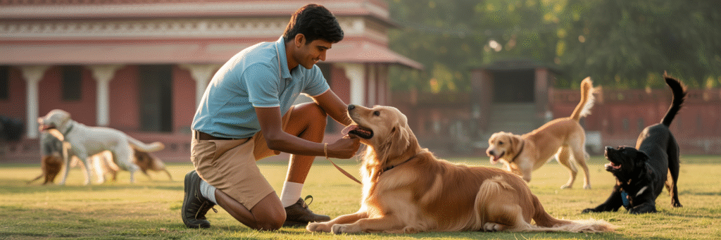 Explore dog trainings schools across India, find local dog trainers near me